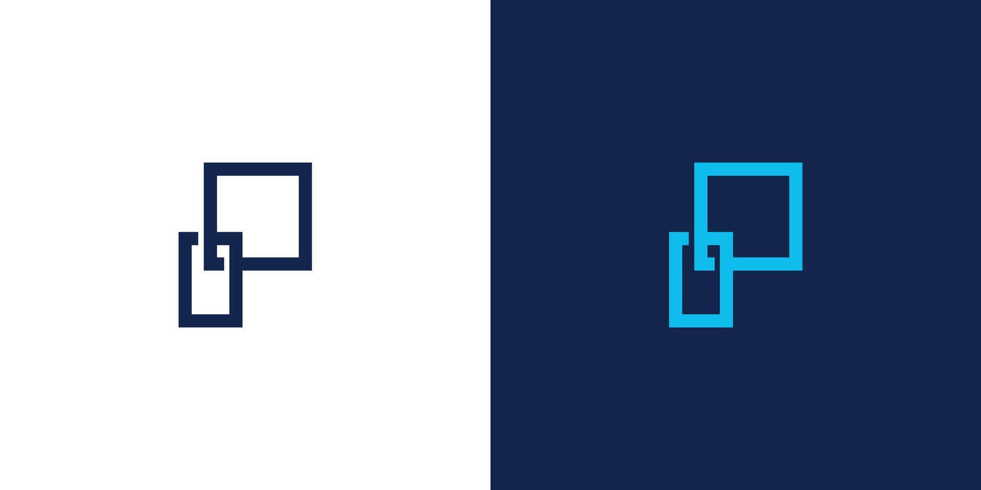 Modern and Unique link initial P logo design vector