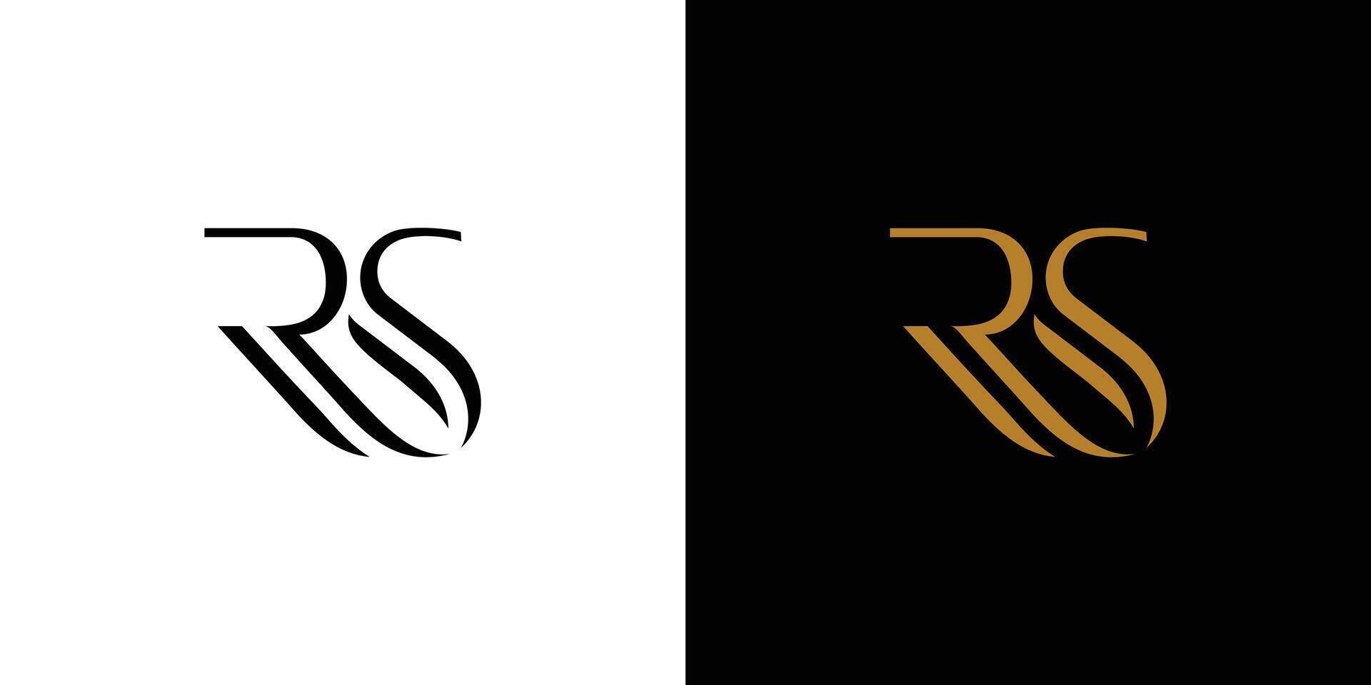Luxury and unique RS logo design vector