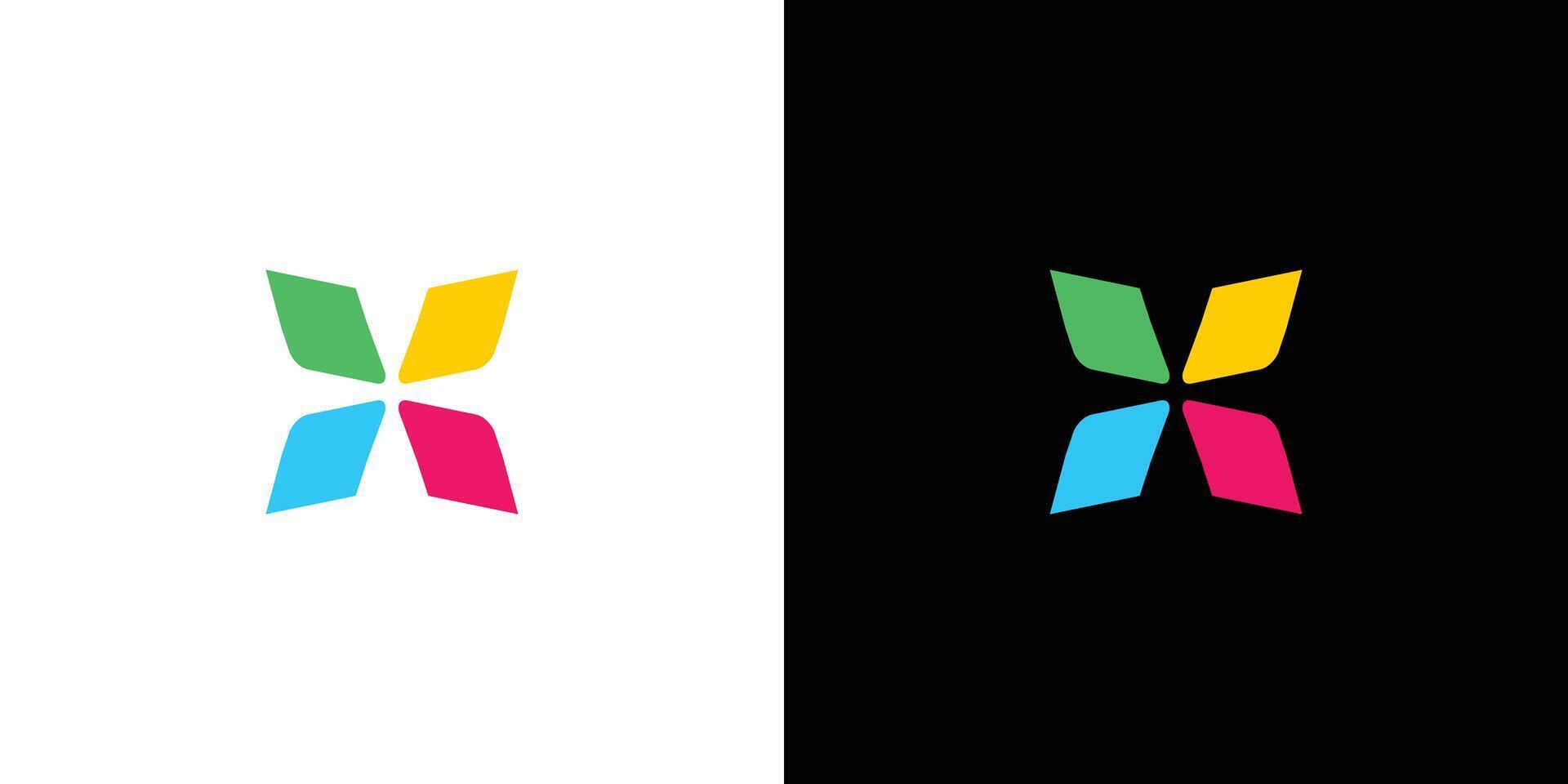 Modern and Unique X logo design vector