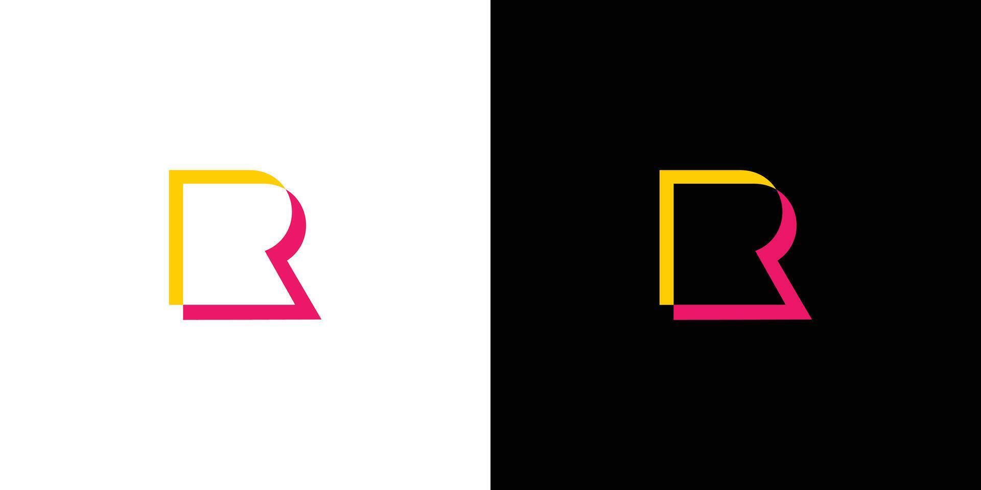 Modern and unique R logo design vector