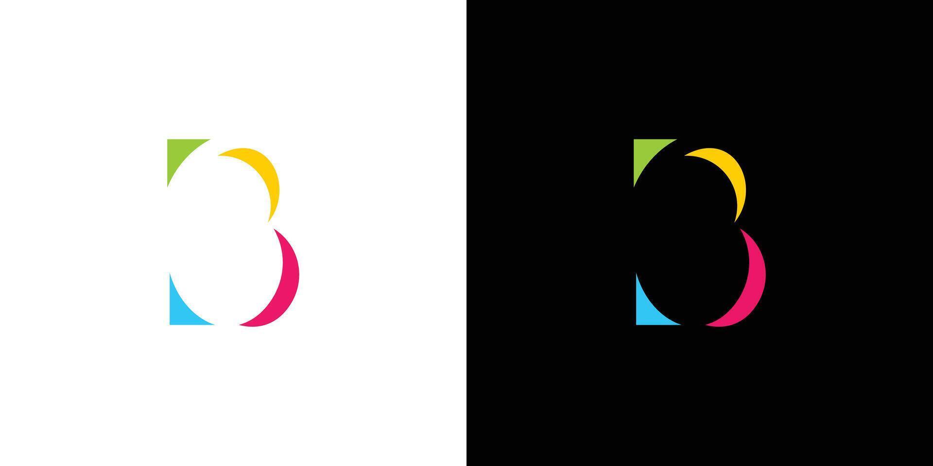 Modern and Unique B logo design 2 vector