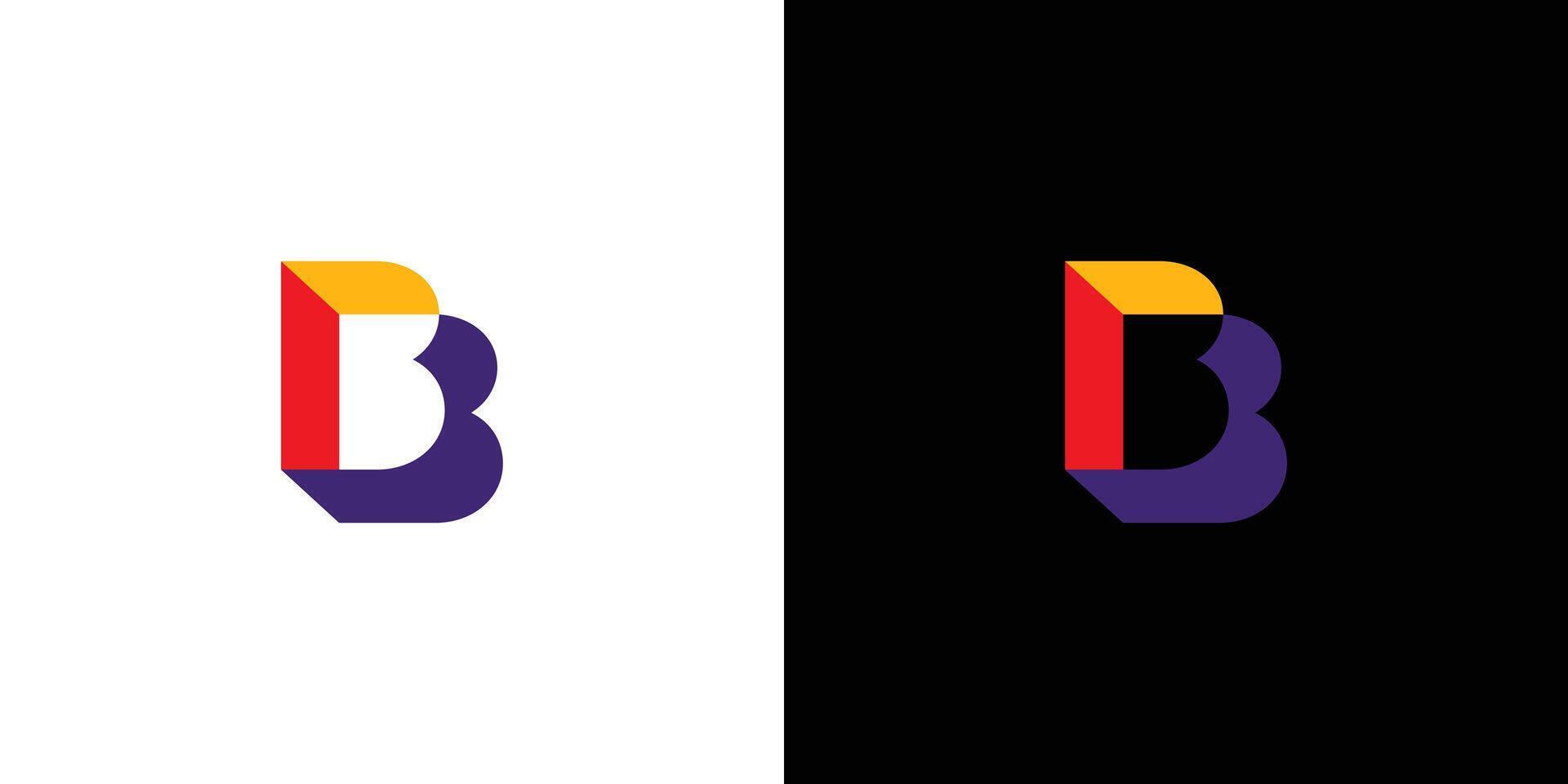 Modern and unique B logo design vector
