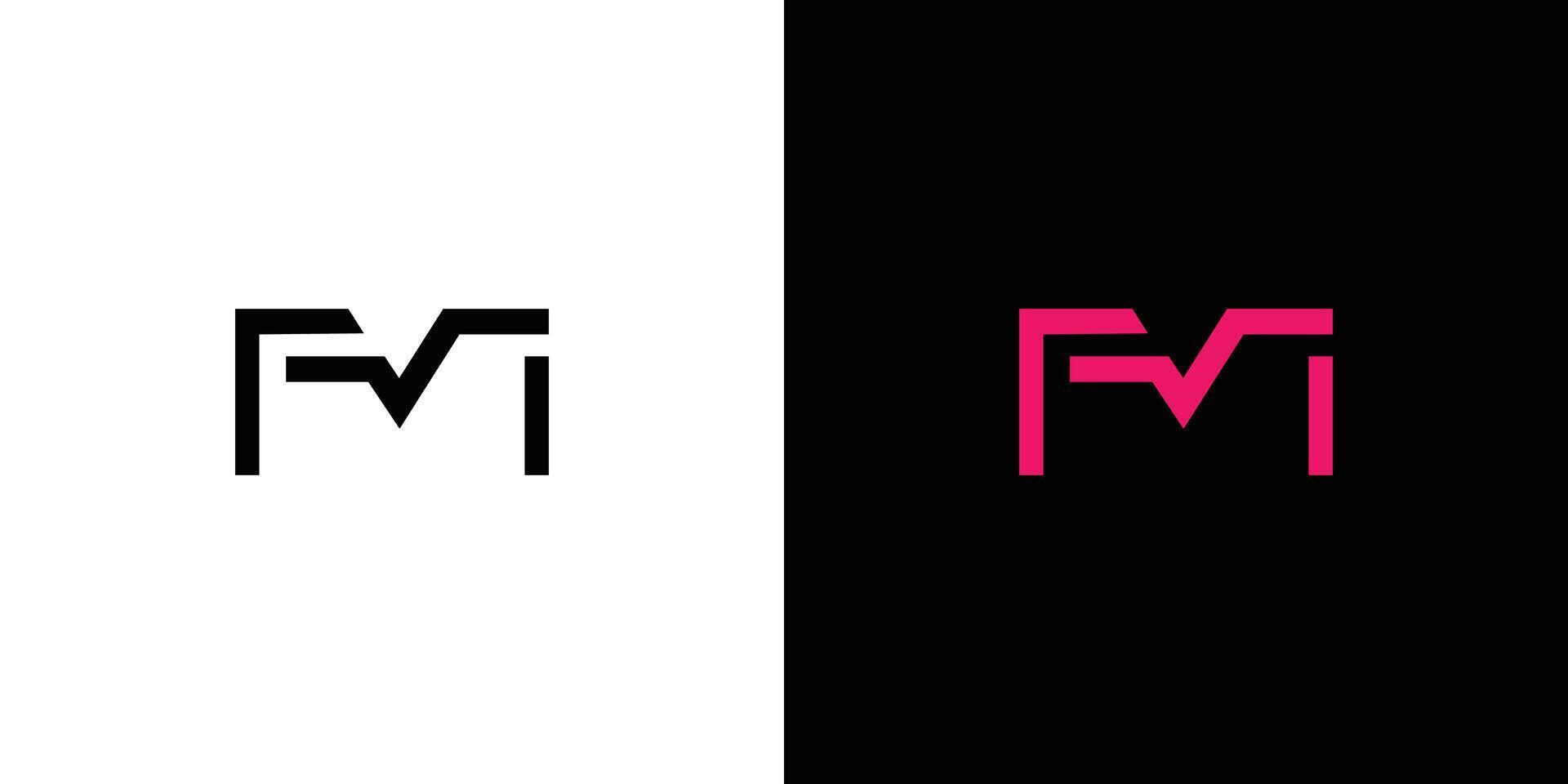 Modern and sophisticated FM logo design vector