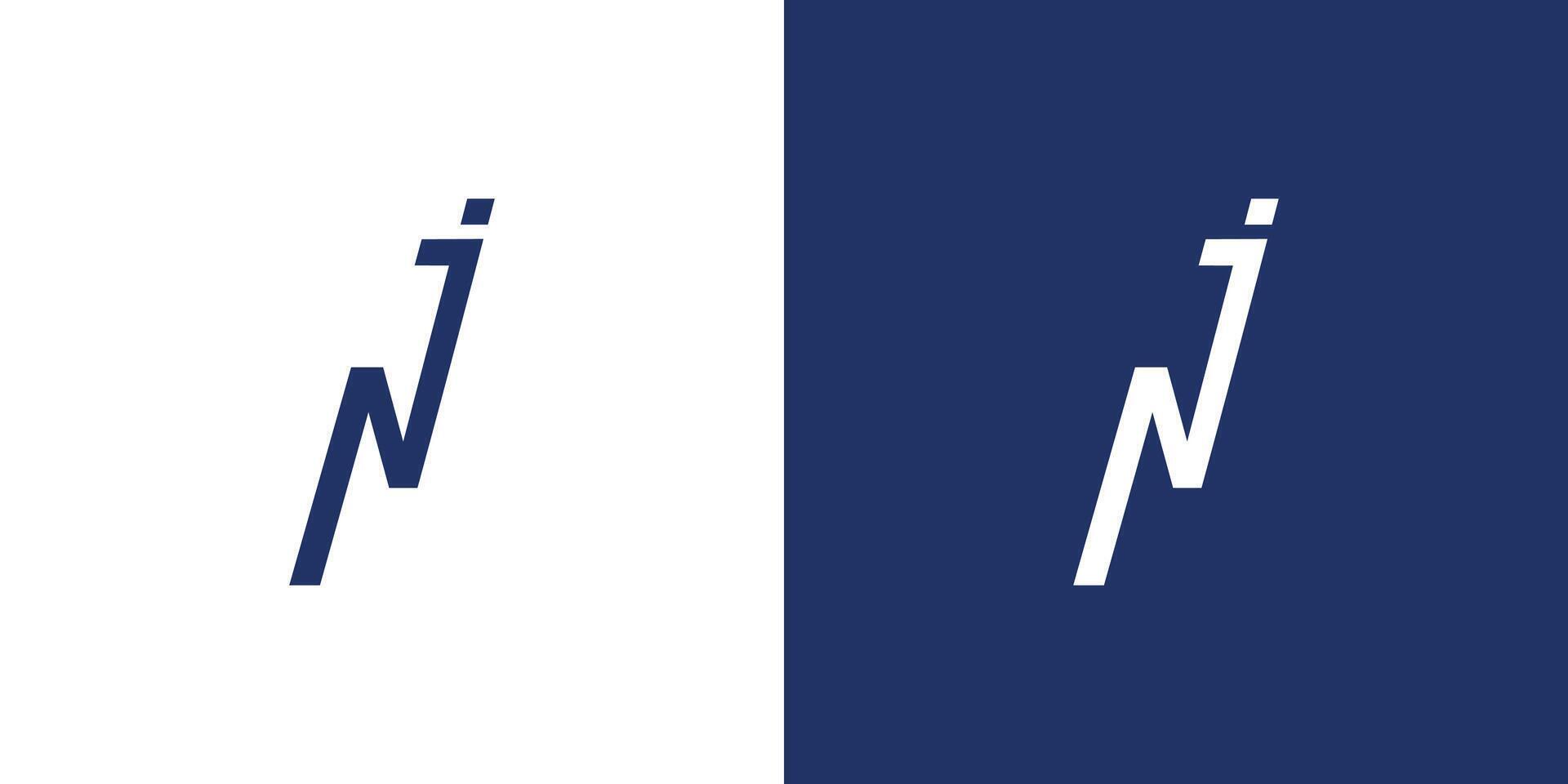 Modern and unique JN logo design vector