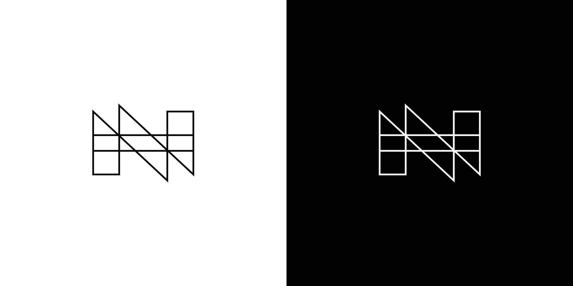 Modern and unique N logo design 2 vector