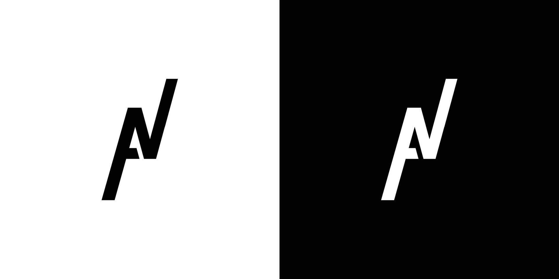 Modern and unique AN logo design vector