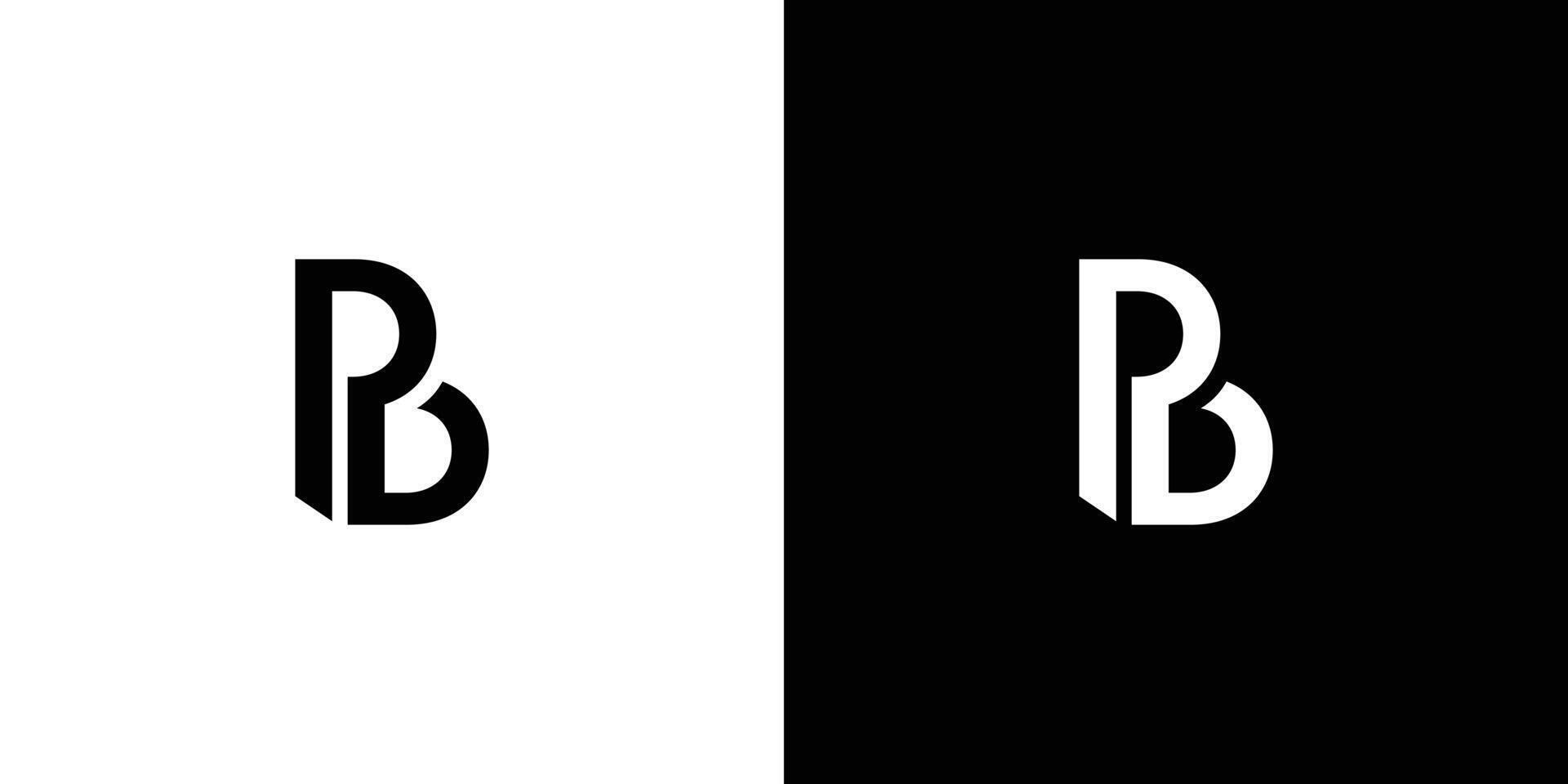 Modern and unique PB logo design vector