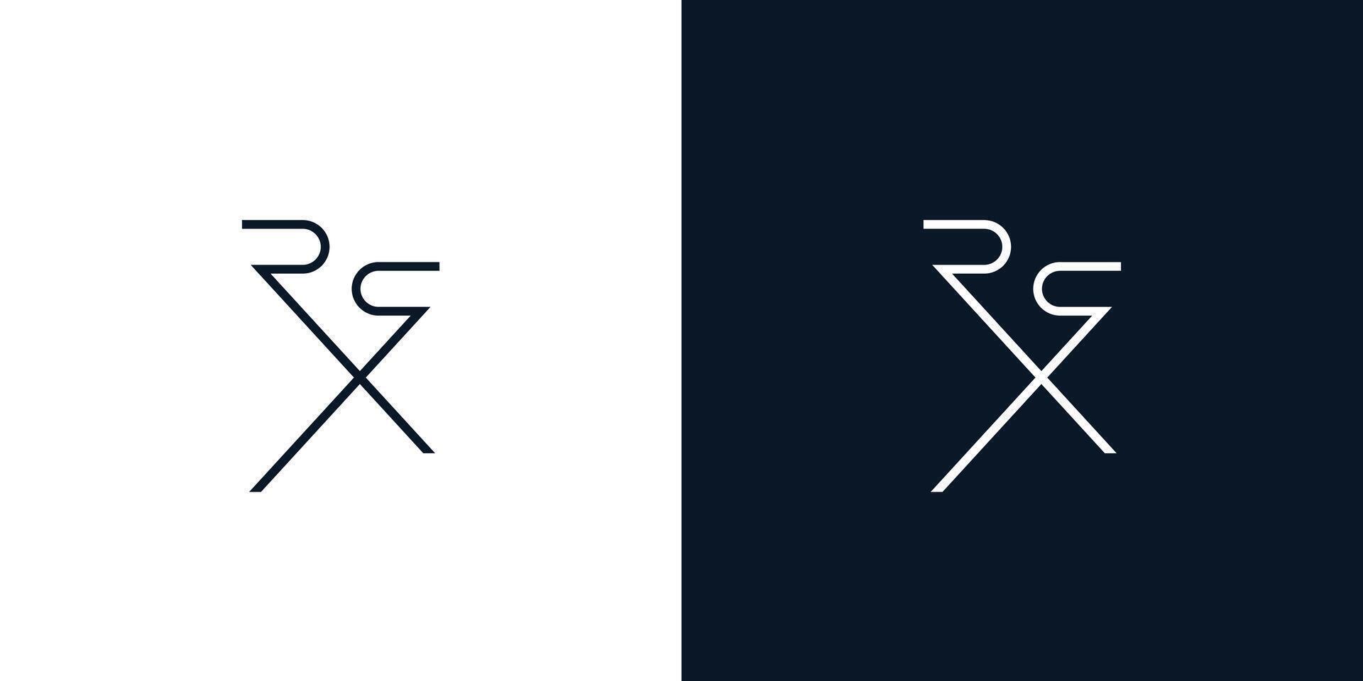 Modern and sophisticated RS logo design vector