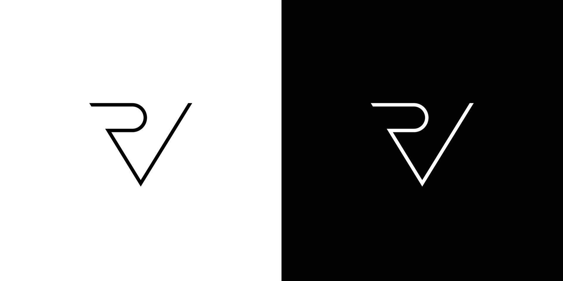 Modern and sophisticated RV logo design vector