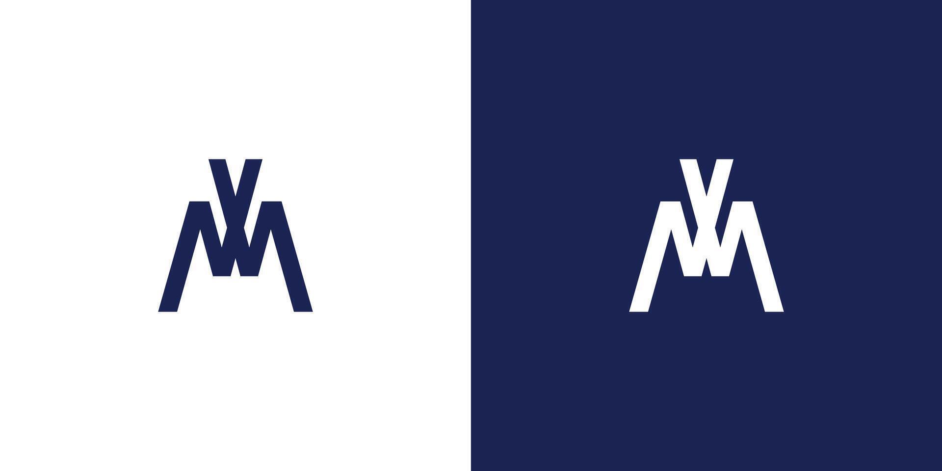 Modern and unique MW logo design vector