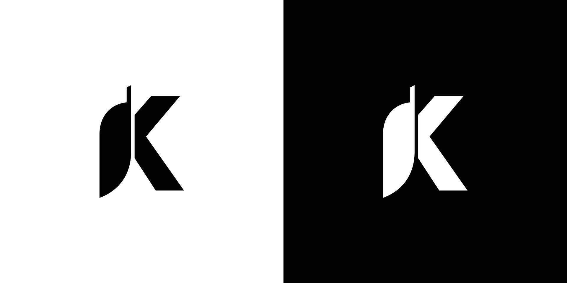 Unique and modern initial K knife logo design vector
