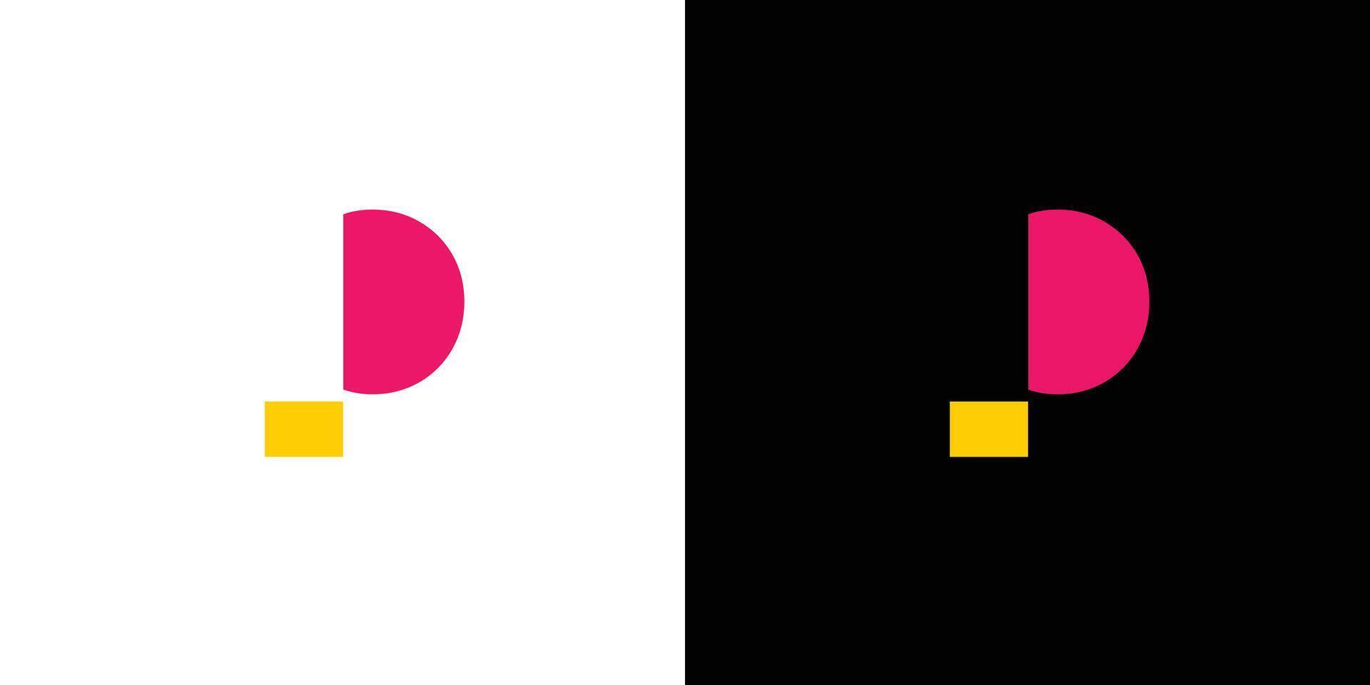 Modern and Unique P logo design vector