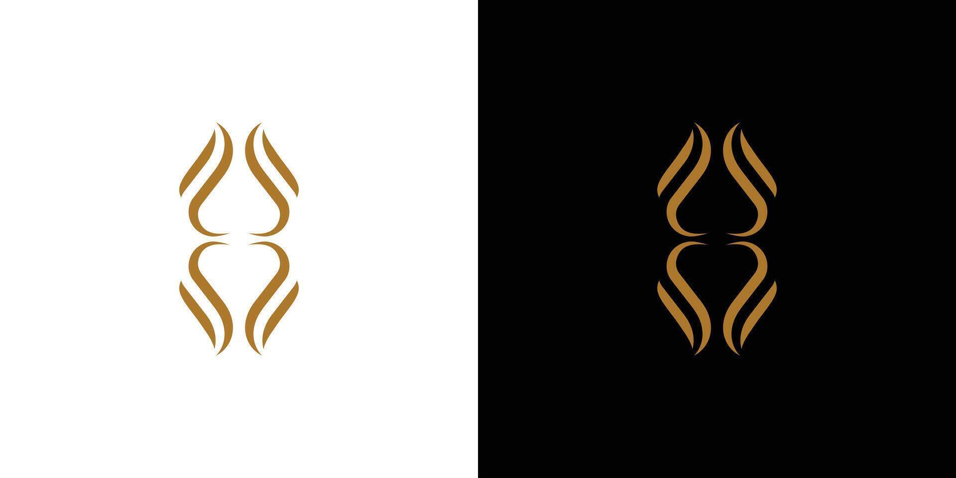Luxury and unique H logo design vector