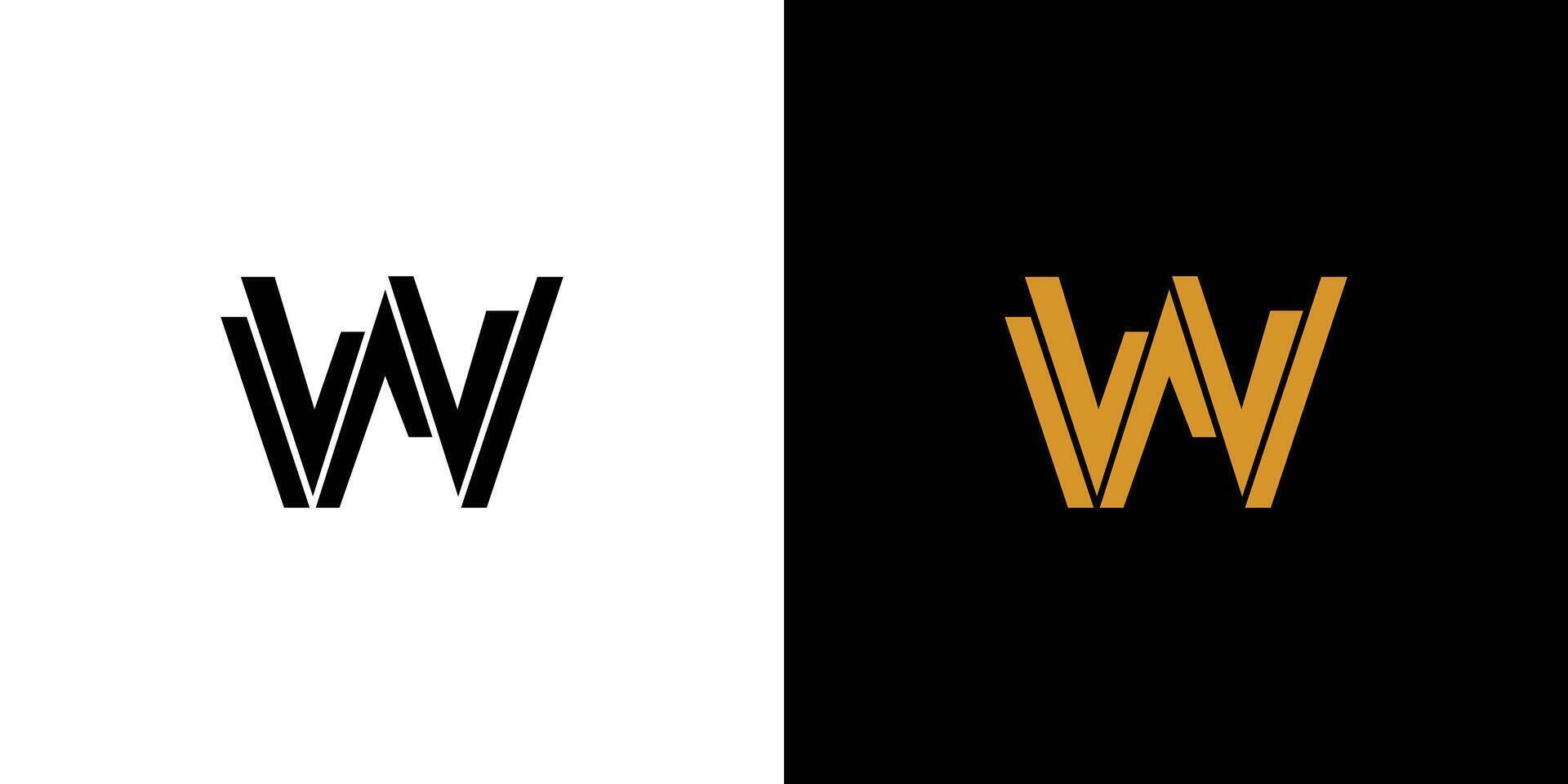 Bold and unique W logo design vector