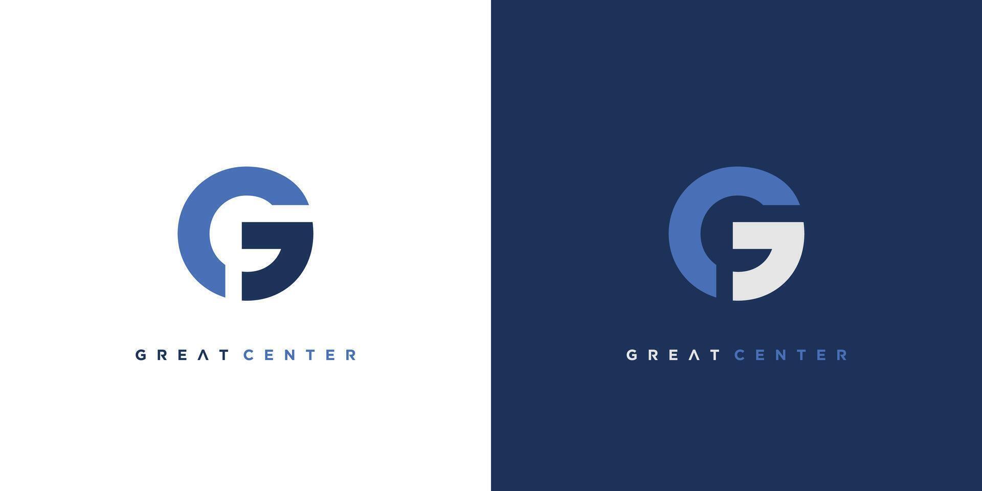 Modern and simple GC logo design vector