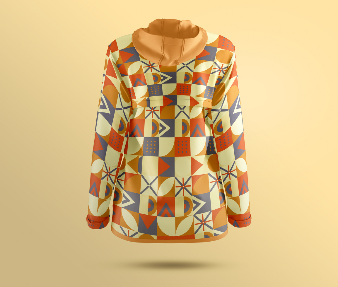 Women's Hoodie Mockup Back Side View Winter Fashion Cloth Mockup psd
