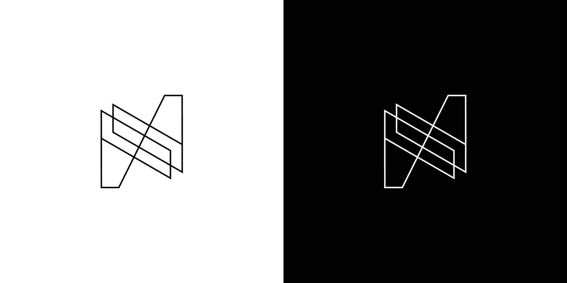 Sophisticated and modern N logo design vector