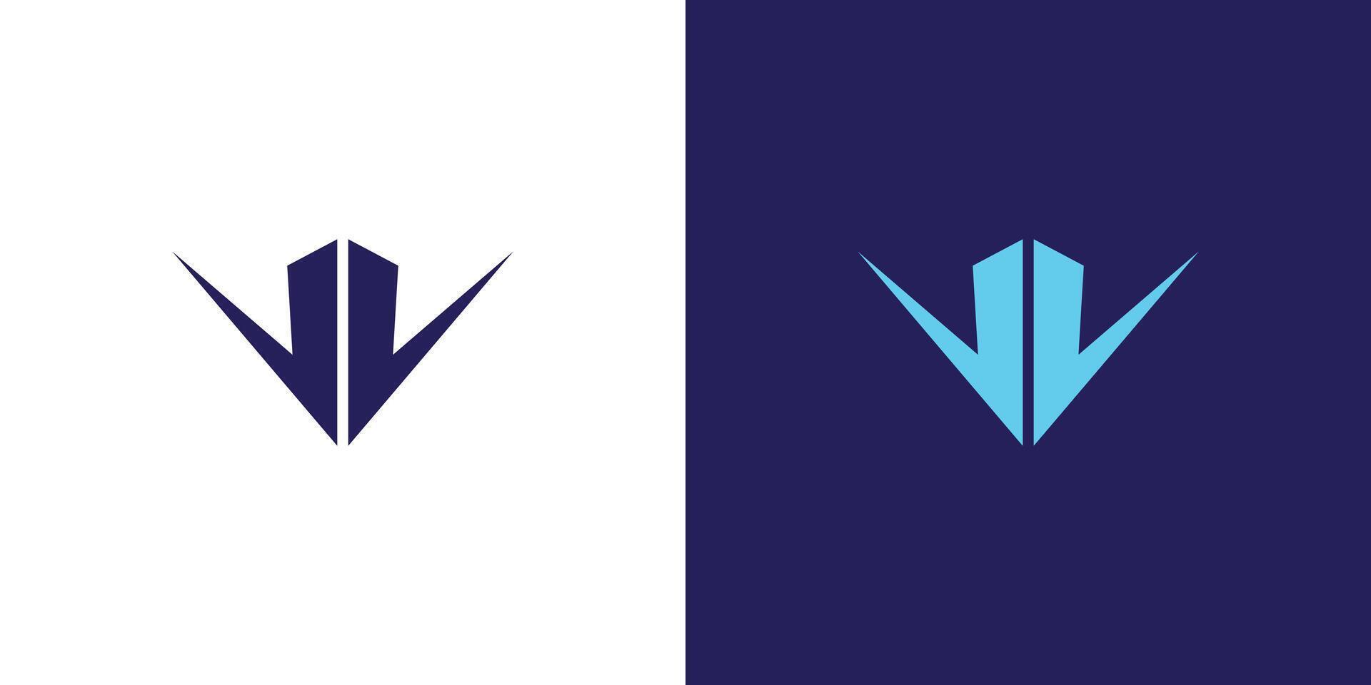 Modern and unique W logo design vector