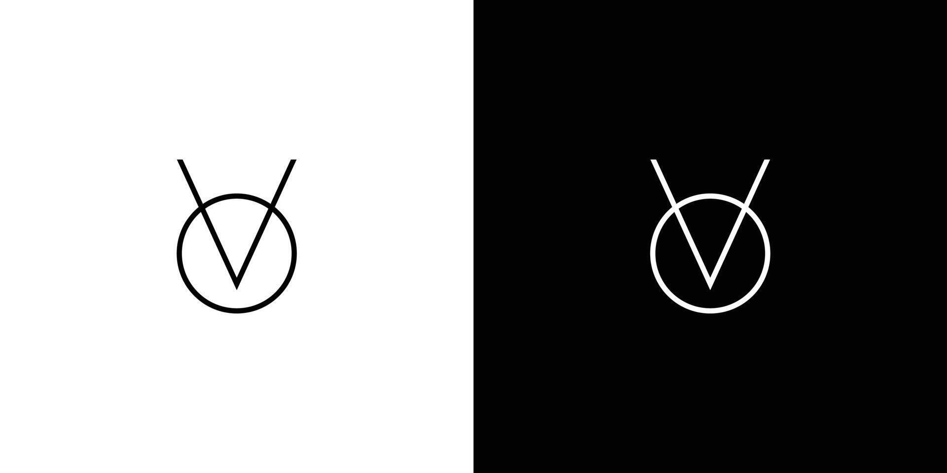 Modern and Unique VO logo design vector