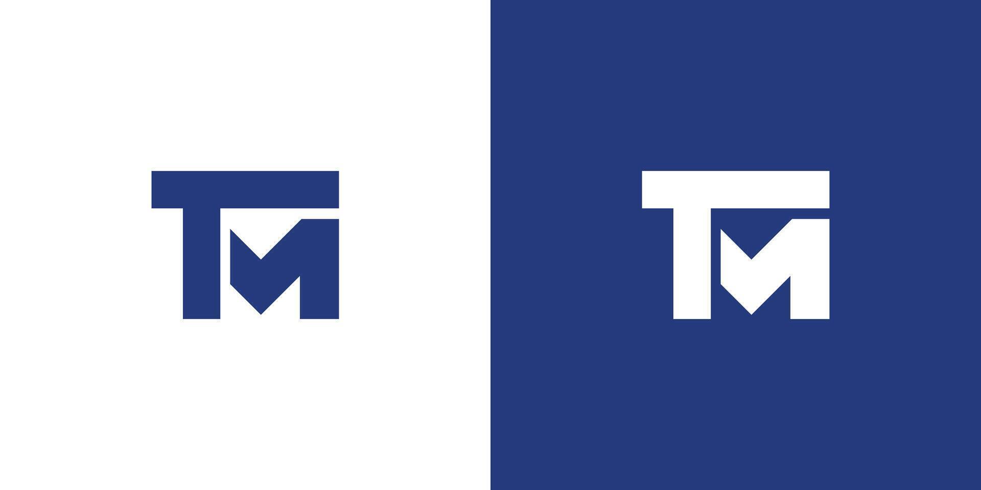 Modern and strong TM logo design vector