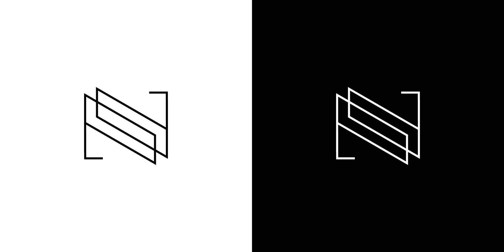 Modern and Sophisticated N logo design vector