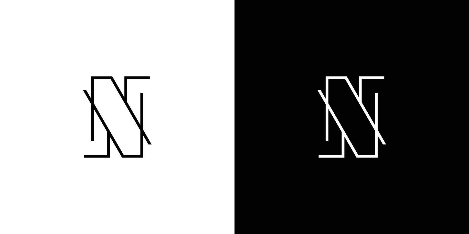 Modern and Unique N logo design vector