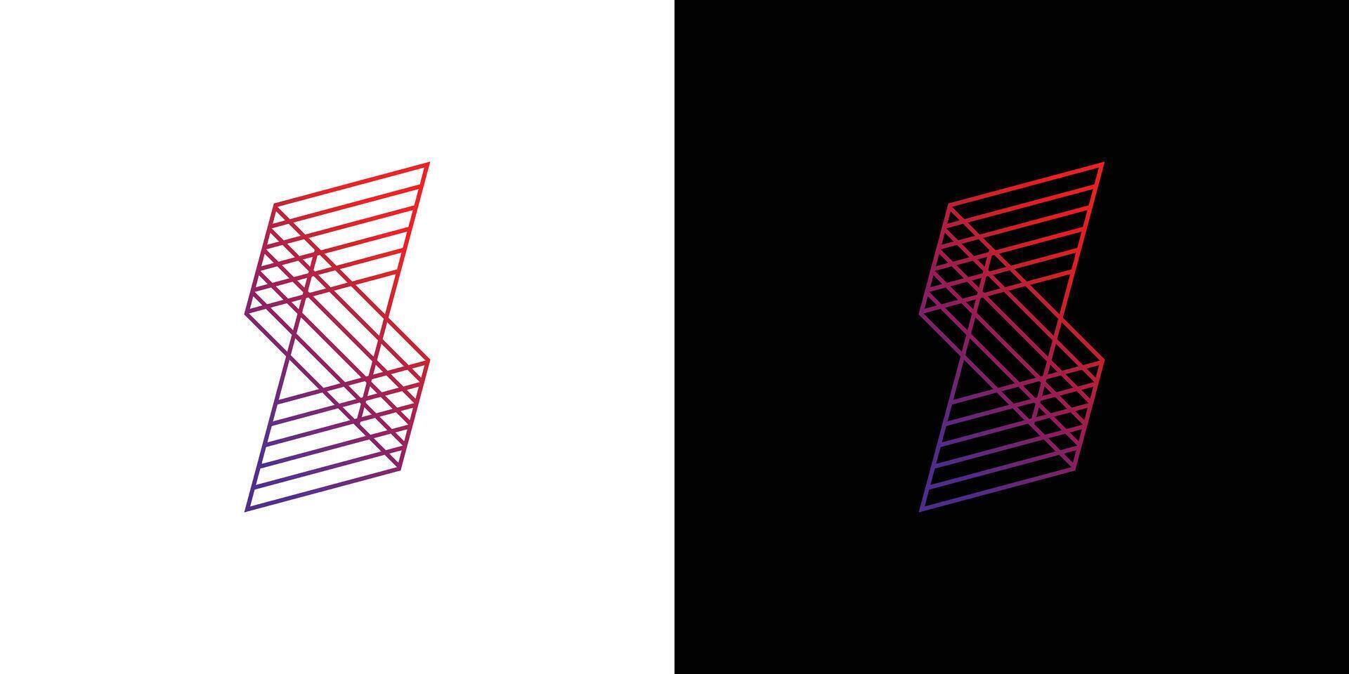 Modern and unique S logo design vector
