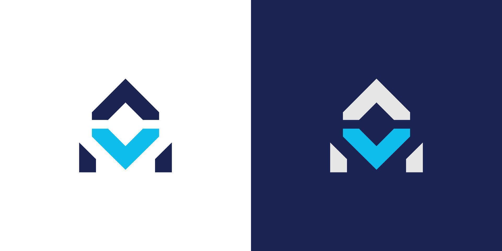 Modern and strong MO logo design vector
