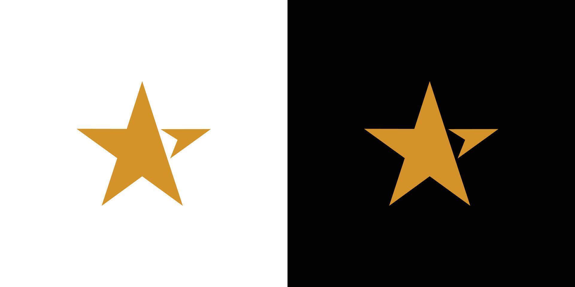 Modern and unique star logo design vector