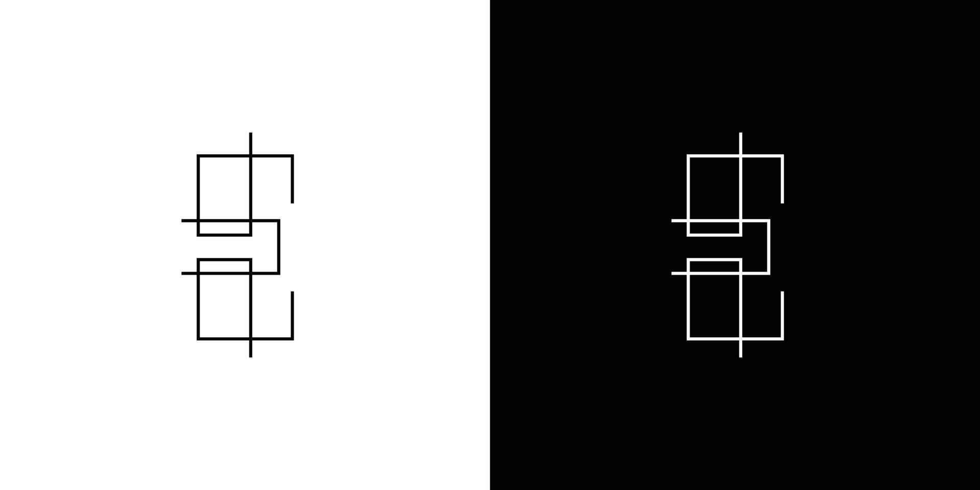 Modern and unique E logo design vector