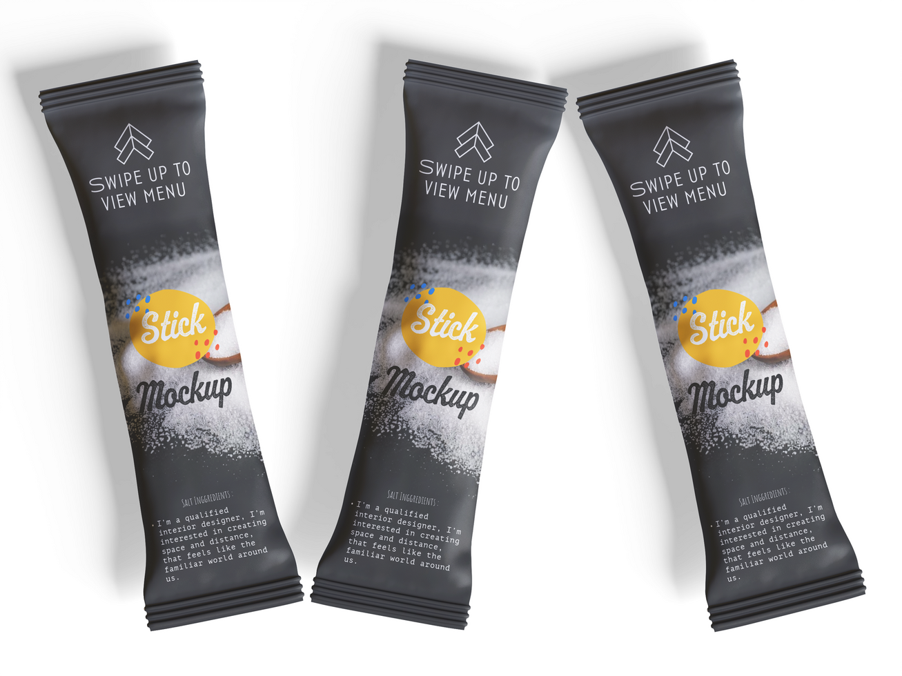 Stick packaging mockup psd