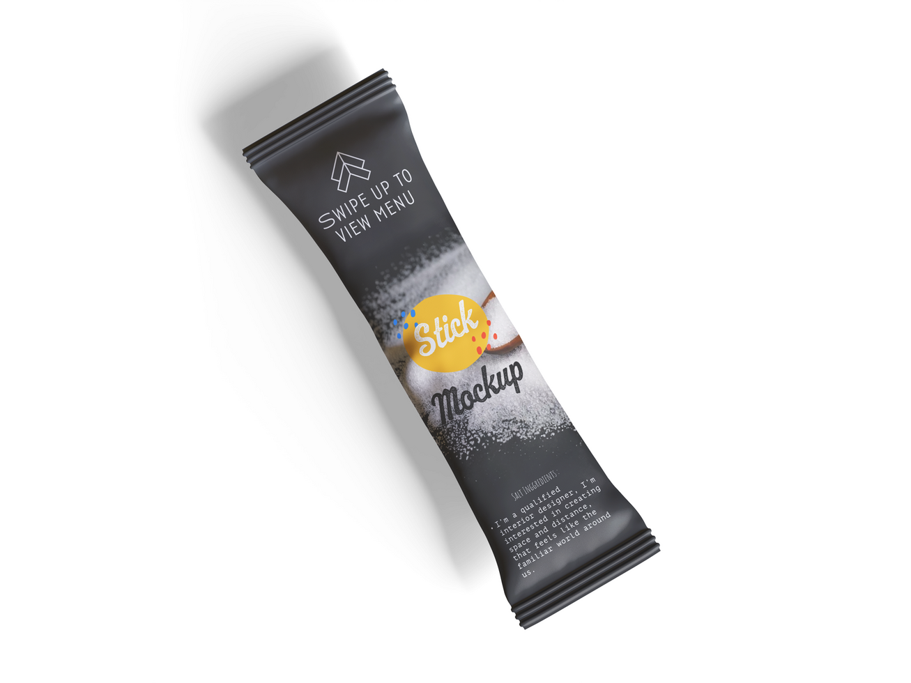 Lie down stick packaging mockup psd