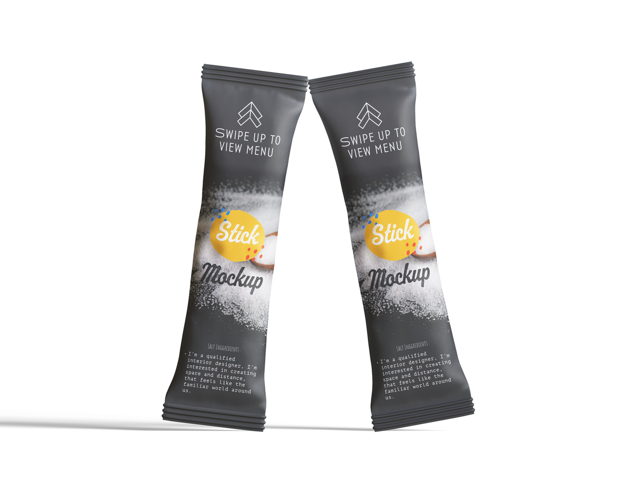 Realistic two packaging mockup psd
