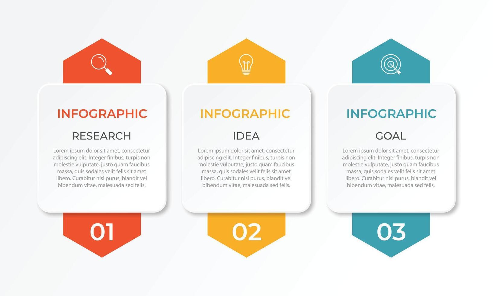 Presentation business infographic template with 3 options. illustration. vector