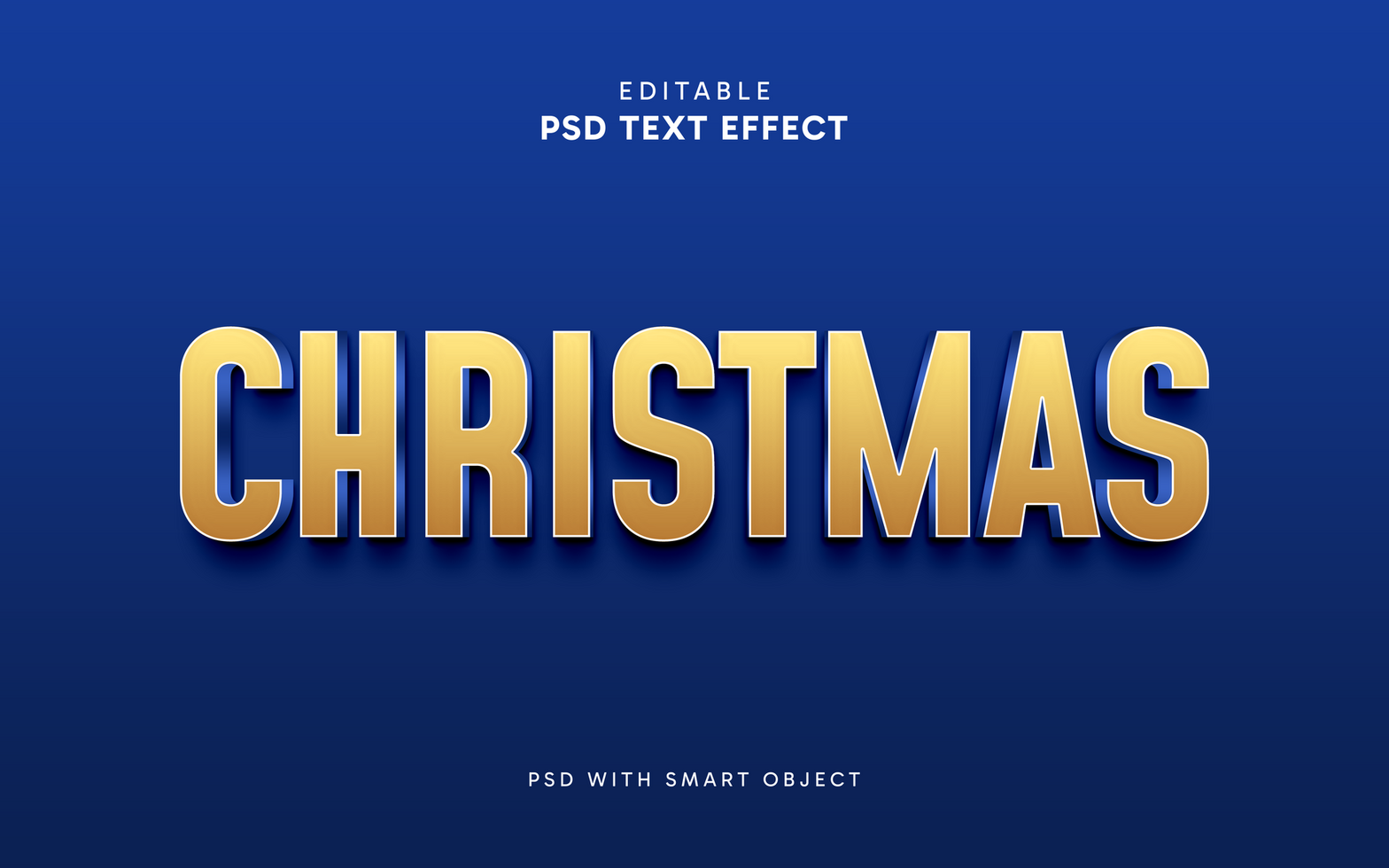 Christmas Text Style Effect psd