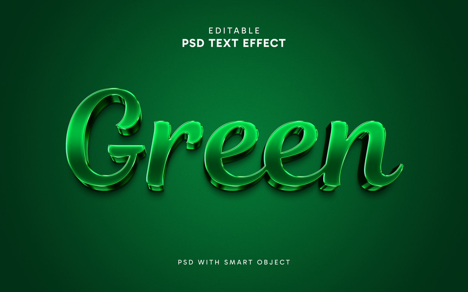 Editable Green Text Effect psd