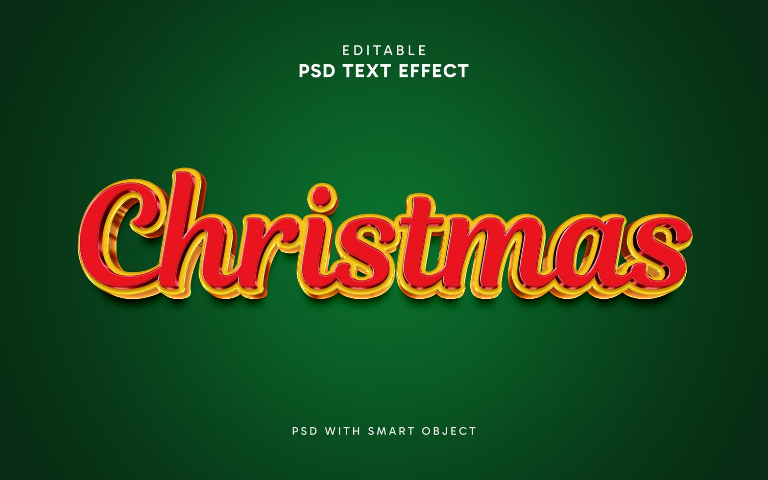 Editable Christmas Text Effect psd