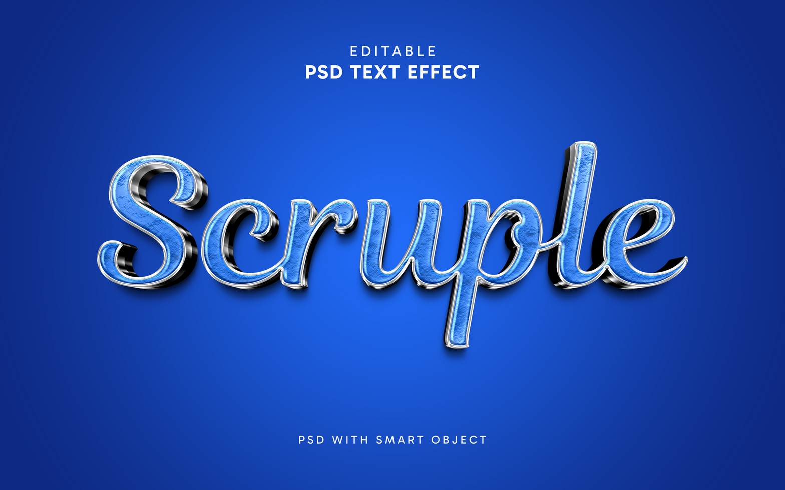 The Word Scribble In Blue On a Blue Background psd