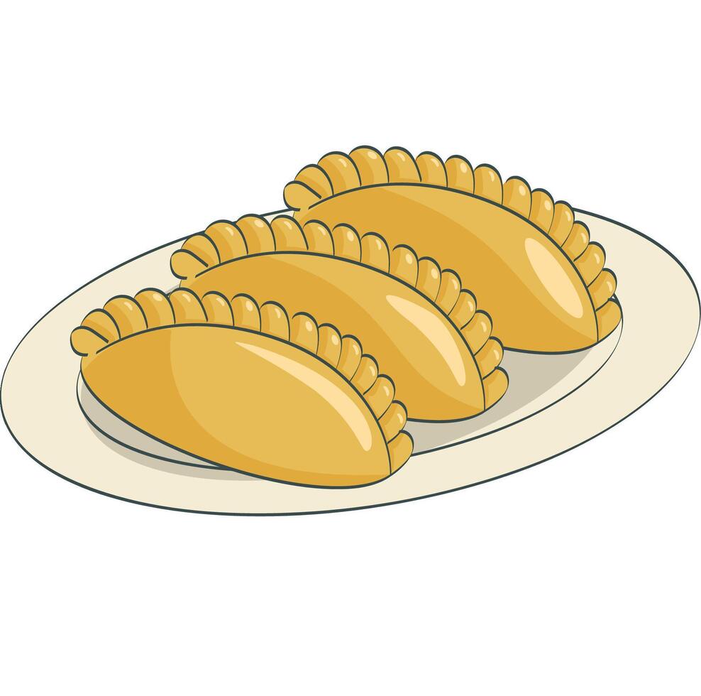 Pastel Illustration, Indonesian Traditional Food vector