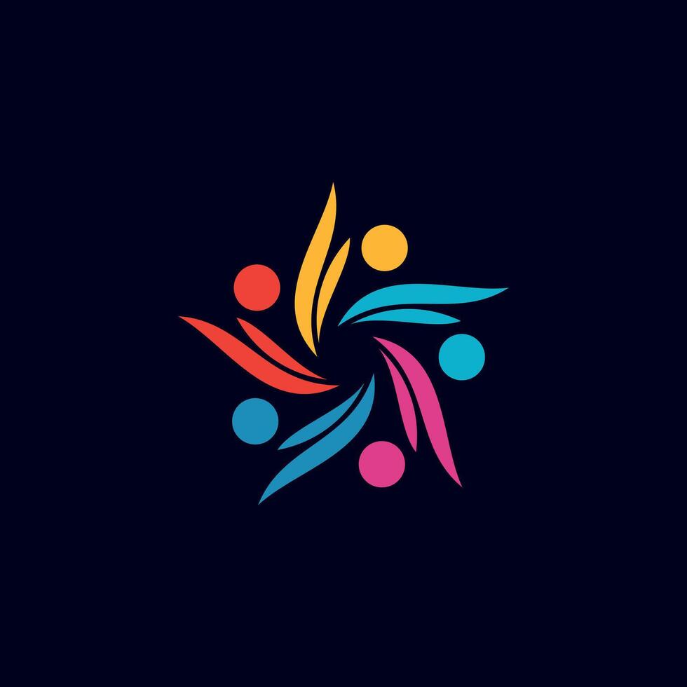 A colorful logo for a company vector