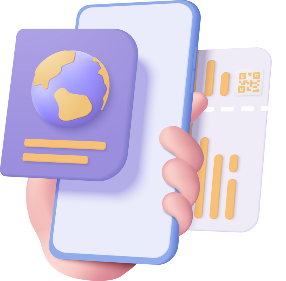 Mobile app for passport and visa png