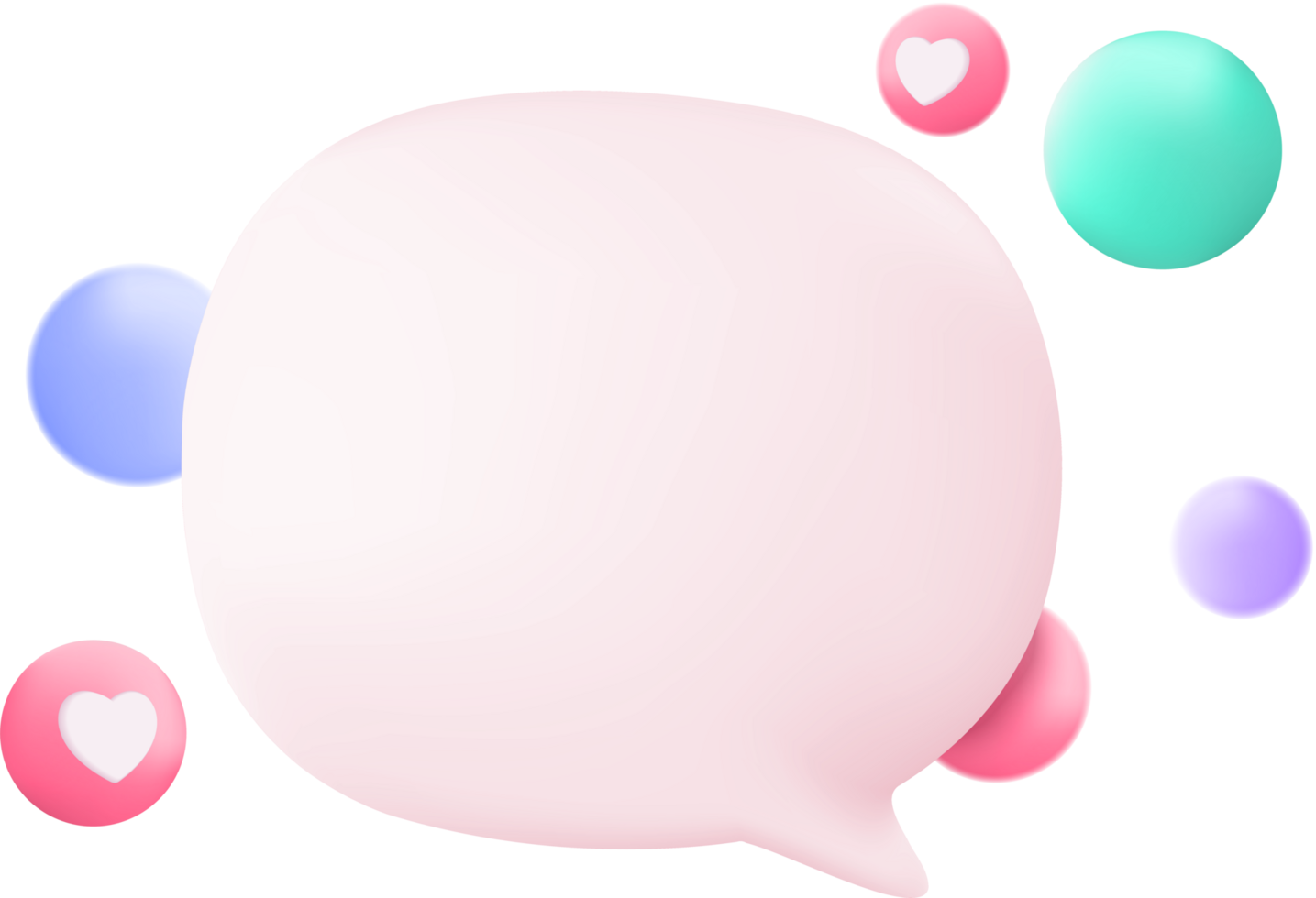 A speech bubble with colorful balloons png