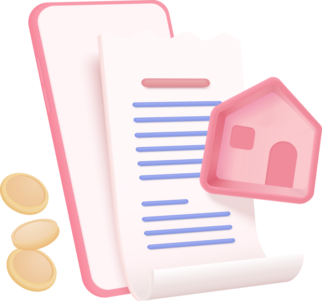 A house and a paper with a house icon png