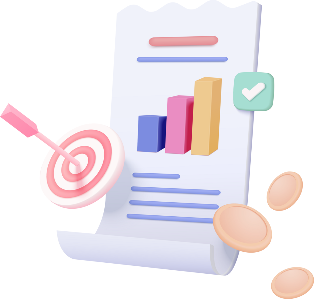 A paper with a dart and a graph on it png