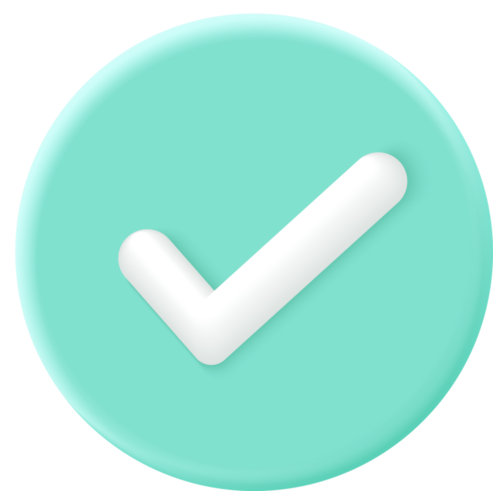 A check mark in a circle on a blue background png