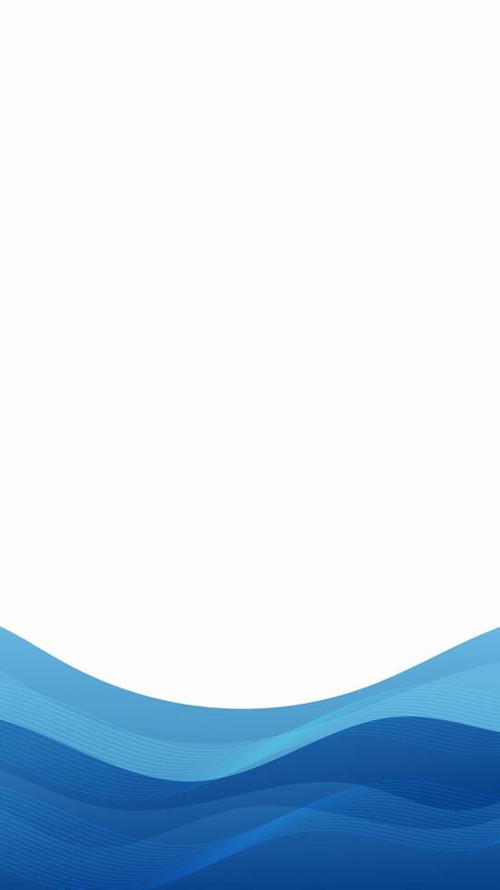 Abstract Blue Waves Background Design Template vector