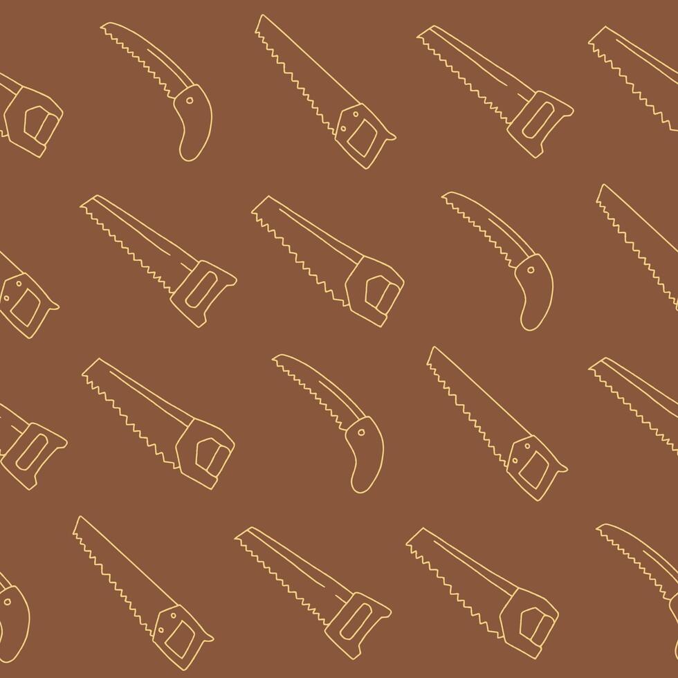 Outline Collection of Saw Seamless Pattern illustration Design vector