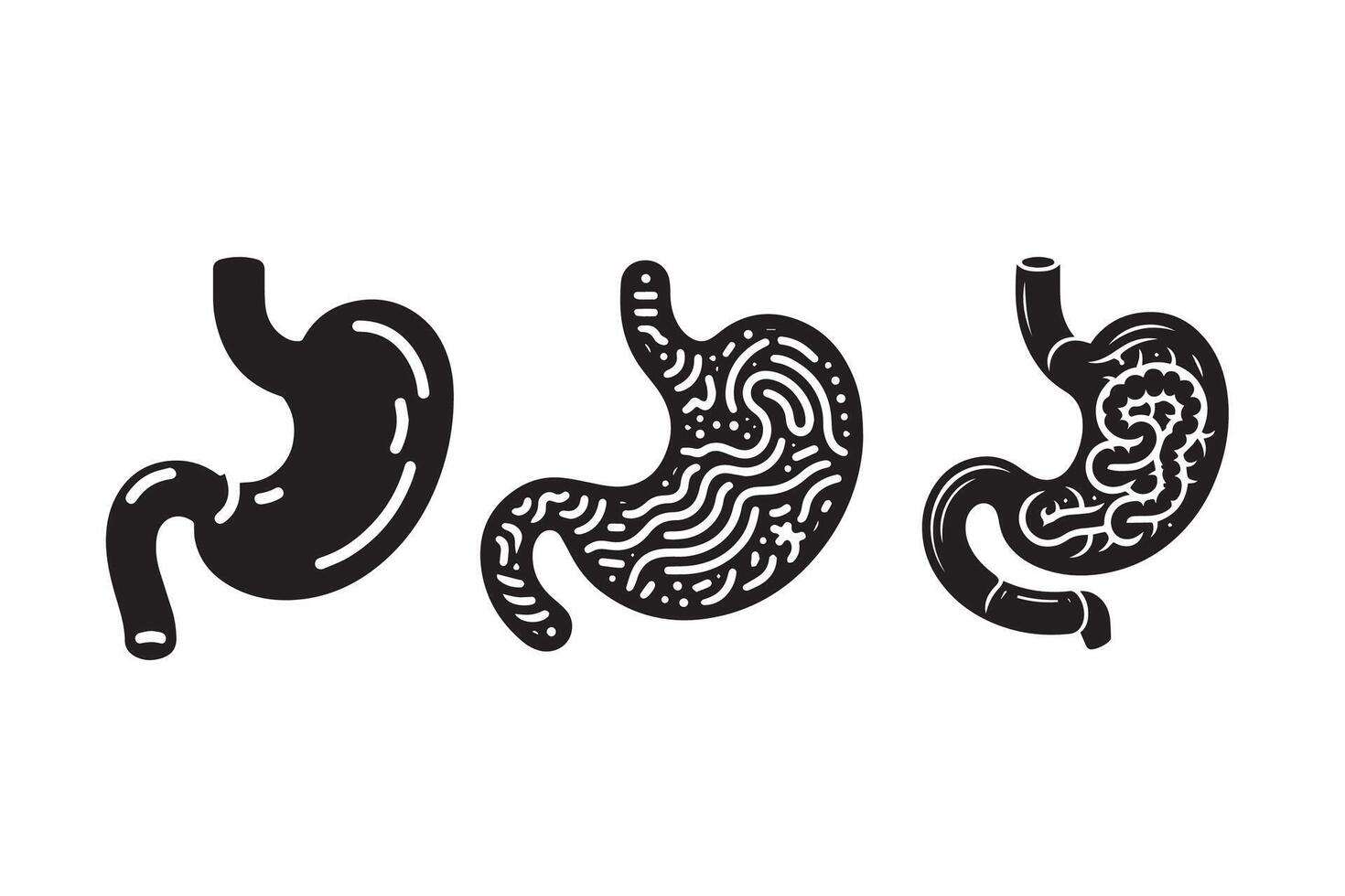 Human stomach silhouette Design vector