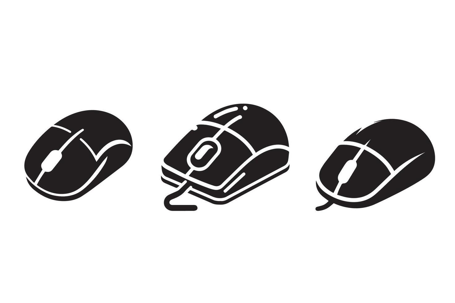 Computer Mouse Silhouette Illustration vector