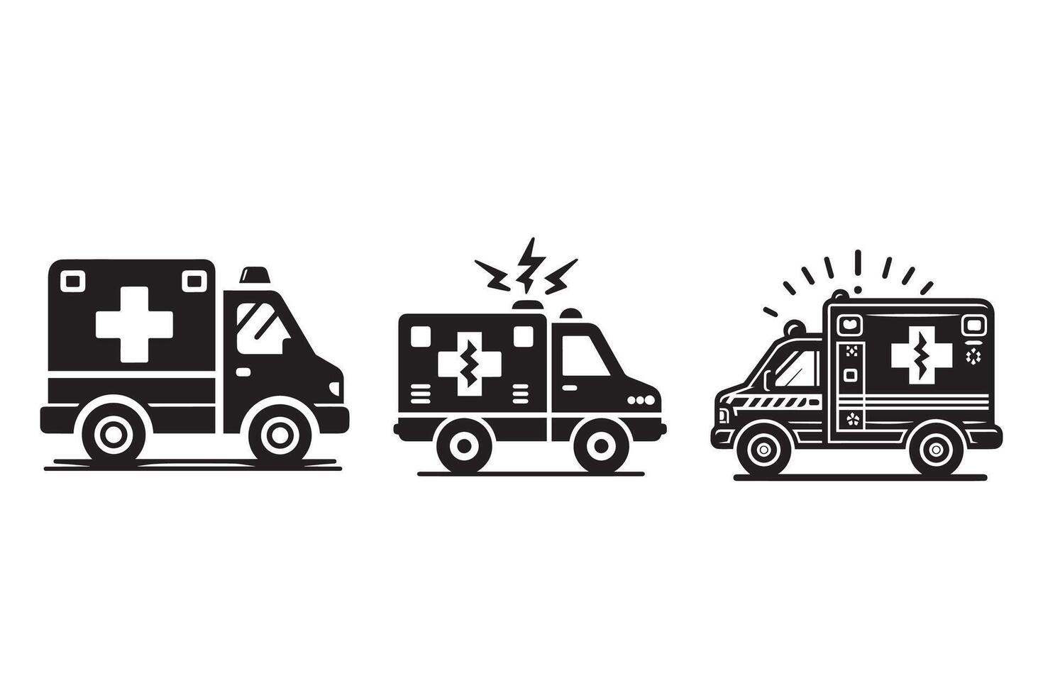 Ambulance Design silhouette vector